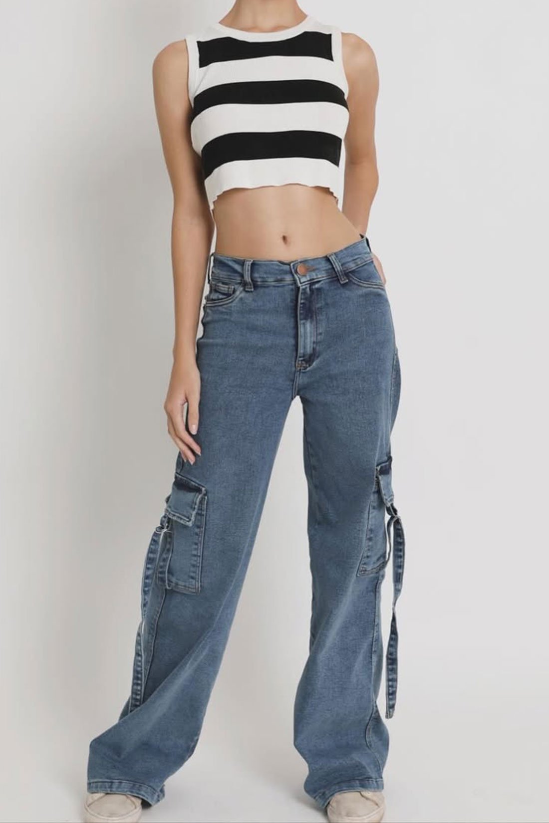 PANTALON CARGO HEBILLA JEANS