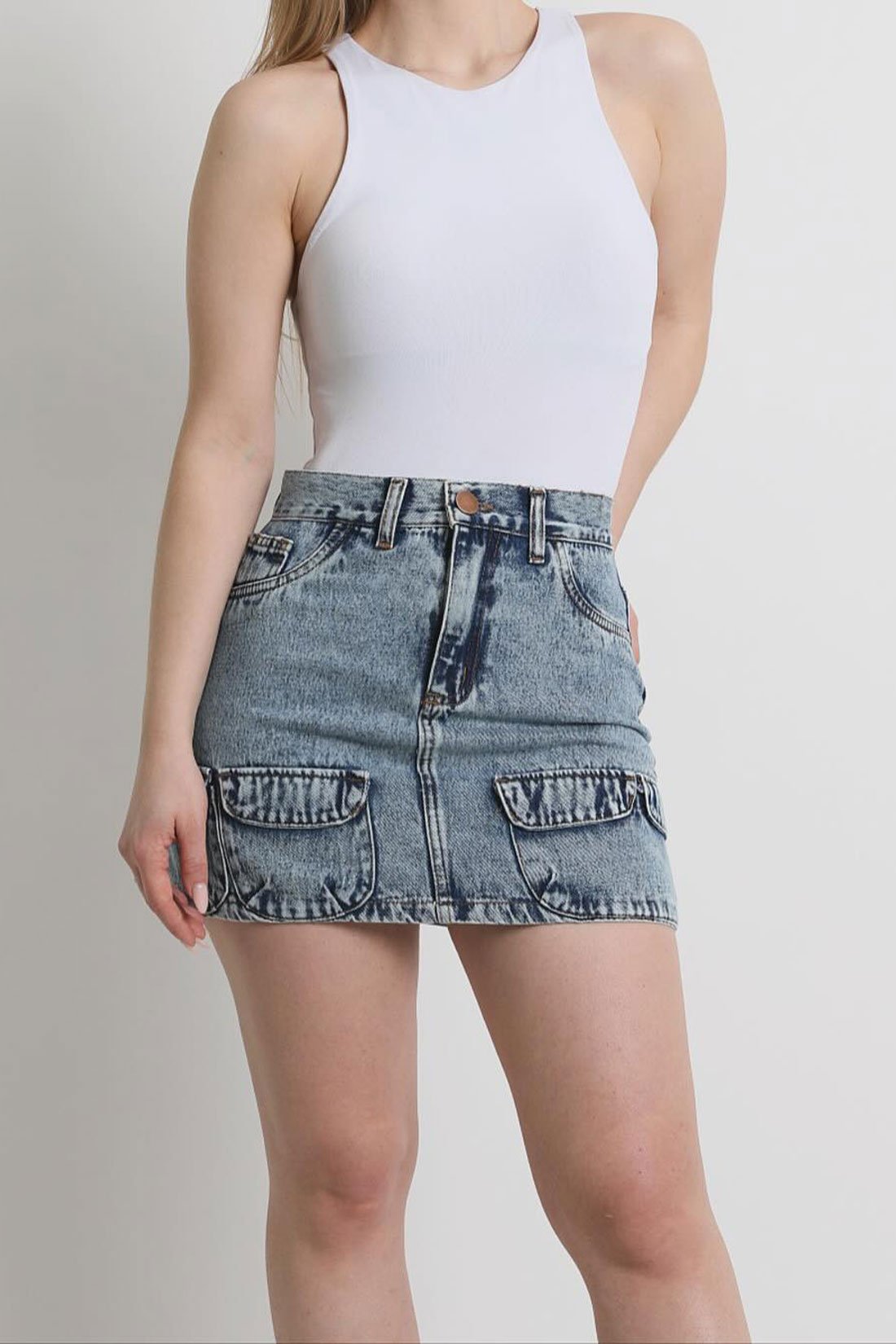 POLLERA MINI JEANS